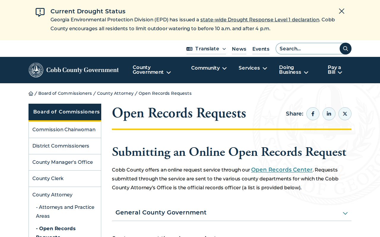 Cobb County court record search Open Records Center