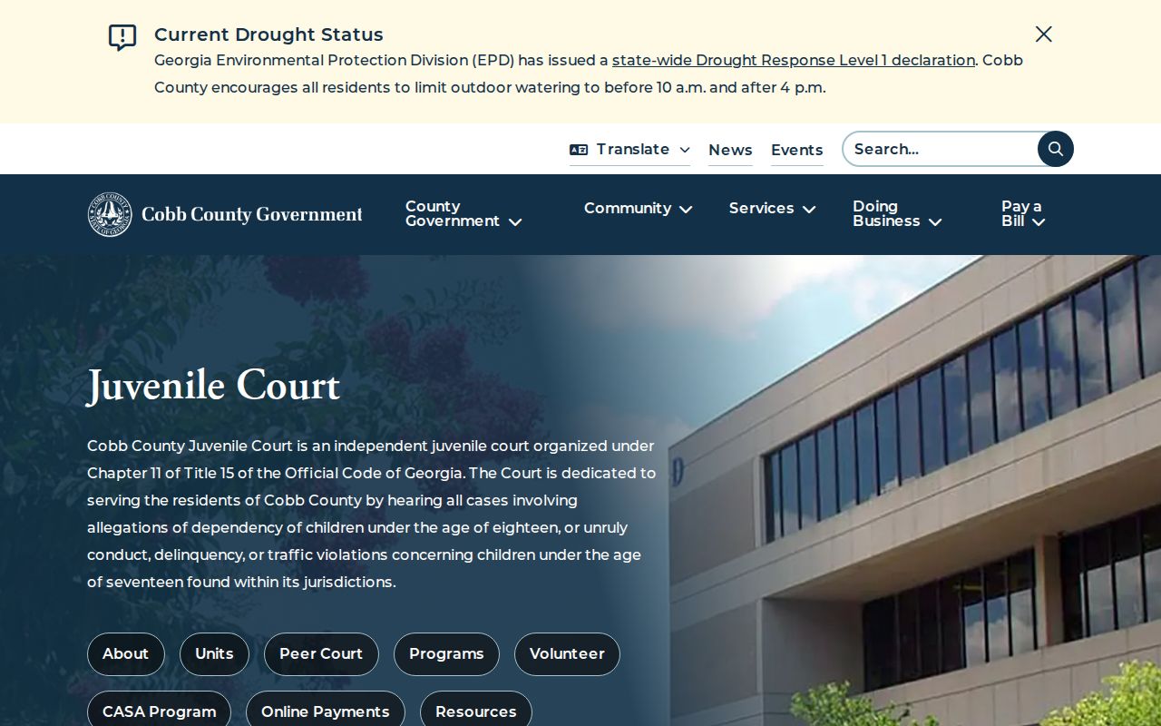 Cobb County Juvenile Court restricted docket access